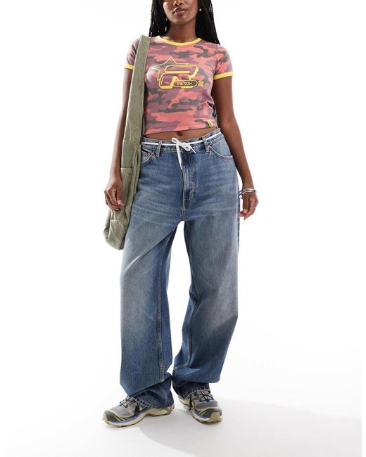 Weekday Blue – rail – locker geschnittene jeans