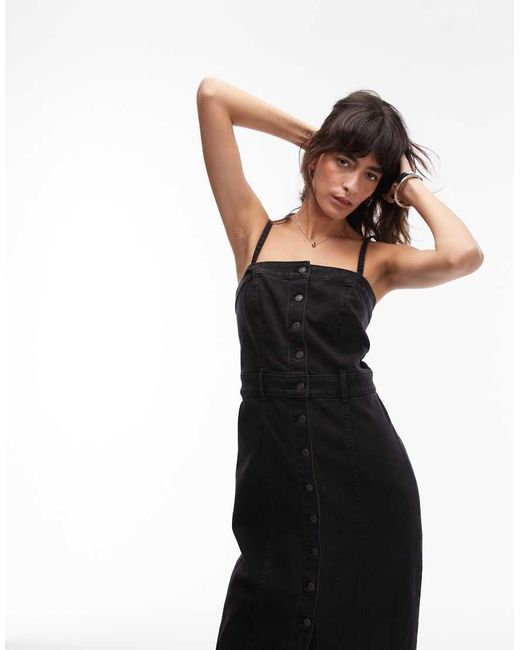 Vestido Vaquero Midi Estilo Corpiño De Levi's de color White