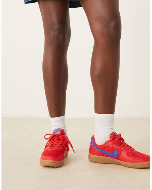 Zapatillas De Deporte Rojas Y Azules Field General De Nike de color Pink