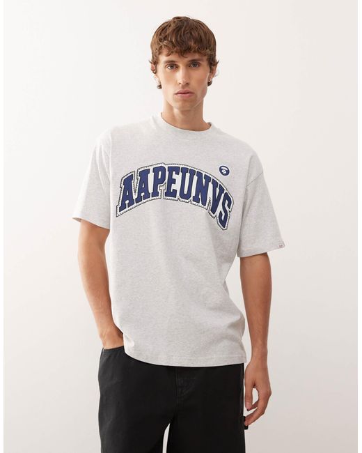 Aape By A Bathing Ape White Aape By A Bathing Ape Boxy T-shirt for men