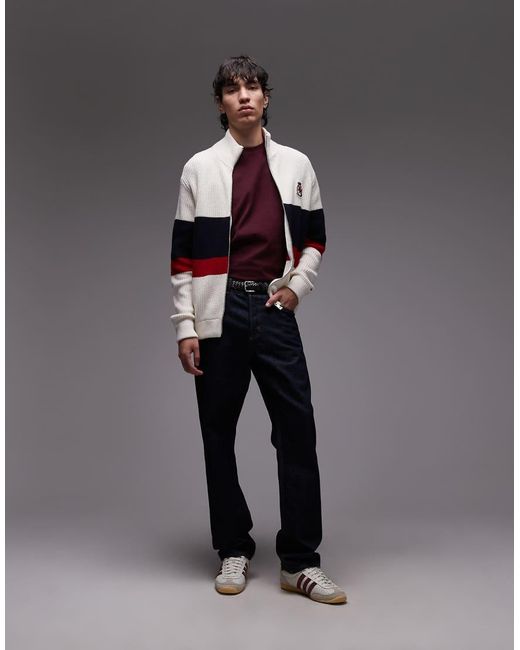 Tommy Hilfiger Gray Crest Colourblock Zip Through for men