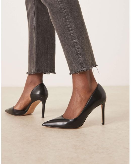 Mango Black Classic Pointed Heels
