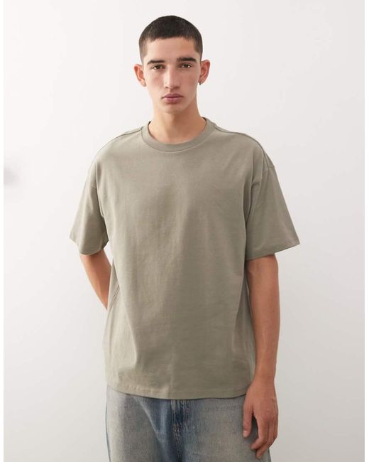 Weekday Gray Great Boxy Oversized T-shirt for men