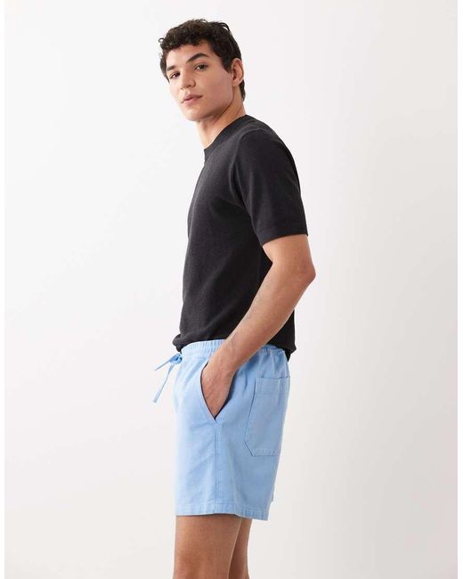 ASOS Blue Shorter Length Wide Elasticated Shorts for men