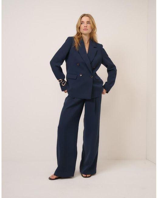 Nobody's Child Blue Alicia Double Breasted Blazer
