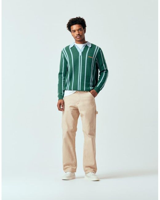 Jack & Jones White Loose Fit Carpenter Trousers for men