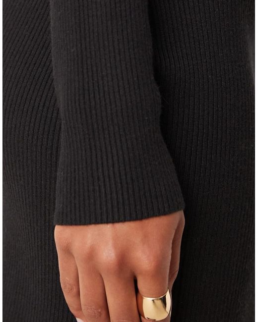 Glamorous Gebreide Mini Jurk Met Blote Schouders in het Natural