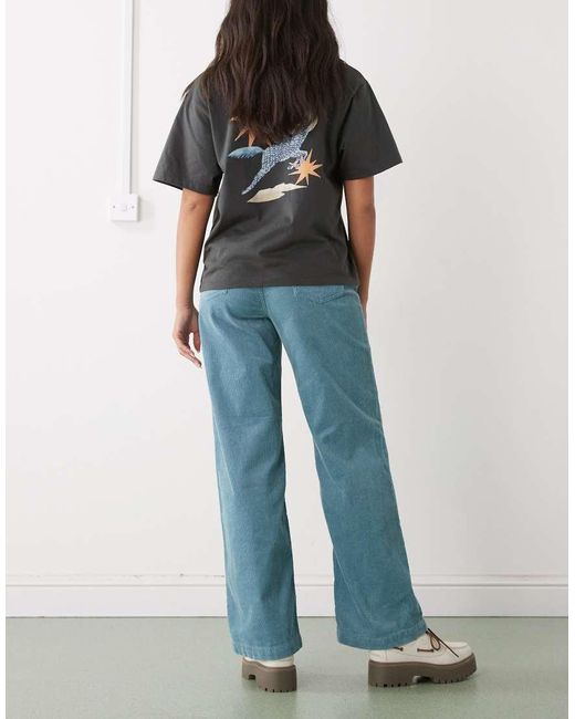 RVCA Blue Cord Corduroy Trousers