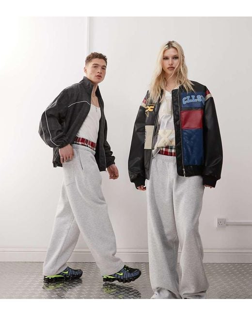 Collusion Gray Unisex Double Waistband Wide Leg jogger