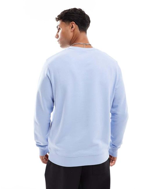 Lyle & Scott Blue Mid Layers Superfine Crew Neck Sweatshirt for men