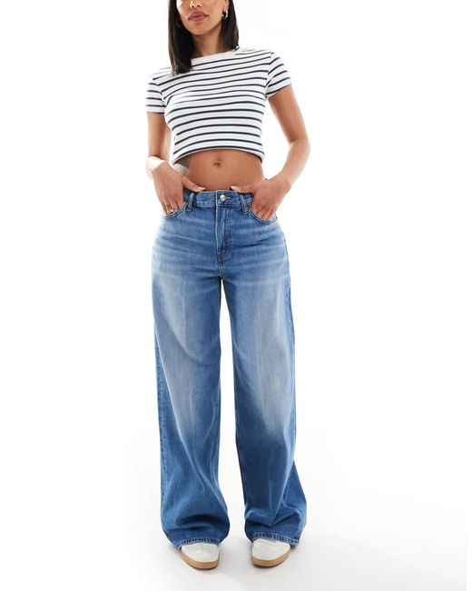 Calvin Klein Blue Low Rise baggy Jeans