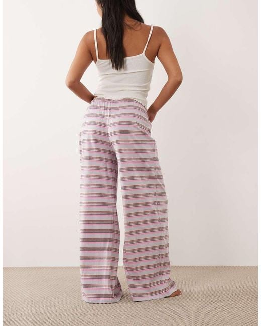 ASOS Pink Asos Design Petite Mix And Match Cotton Pyjama Pants