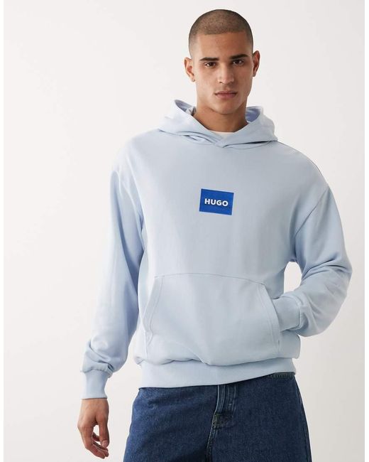 HUGO Blue Chest Label Hoodie for men