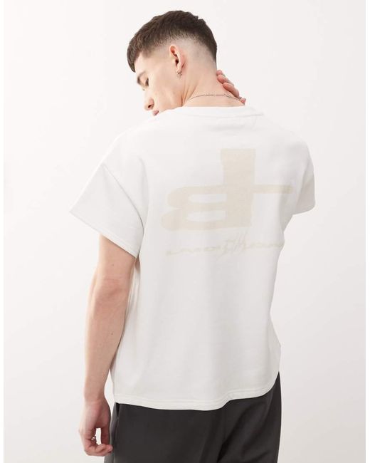 Cheap Monday Brown X Landon Barker Boxy T-Shirt With Back Print for men