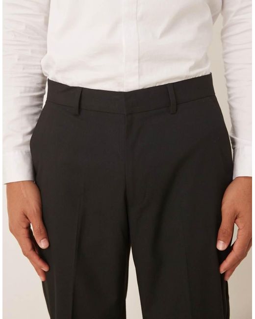 ASOS Black Straight Leg Suit Pants for men