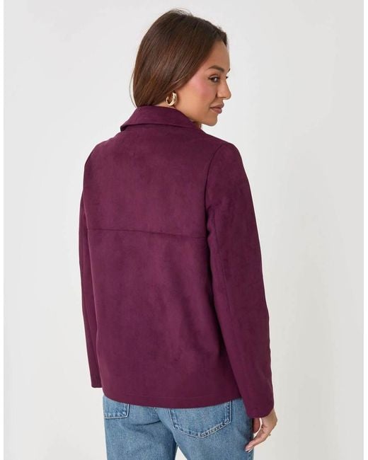 Threadbare Purple Faux Suede Blazer