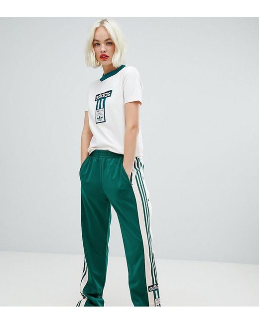 Pantalon avec trois bandes boutons-pression et logo vintage adidas  Originals en coloris Vert | Lyst