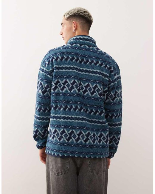 Columbia Blue Helvetia Ii Printed Half Snap Fleece for men