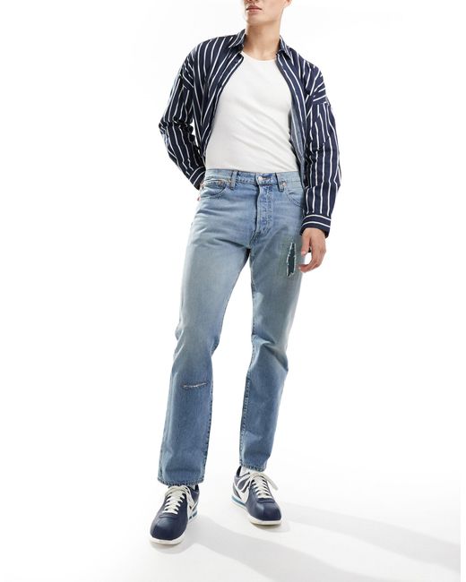 Skate 501 - jeans azzurri con strappi sulle ginocchia di Levi's in Blue da Uomo