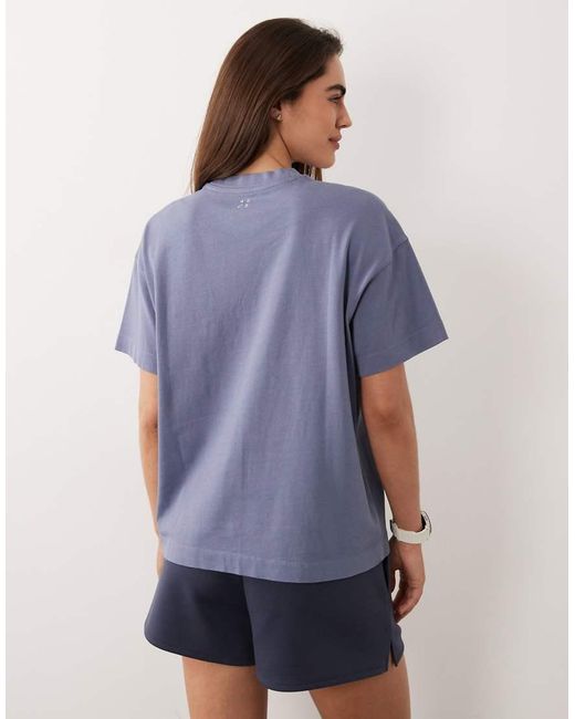 4505 Blue Icon Heavyweight Cotton Oversized T-shirt With Quick Dry Finish
