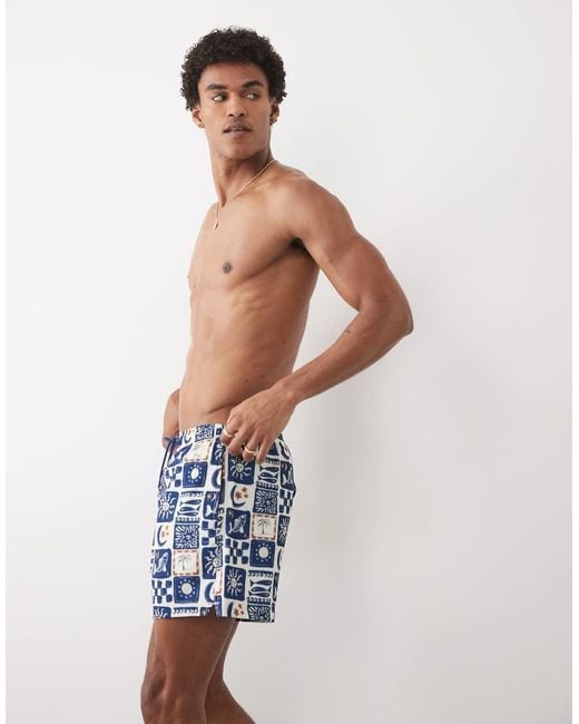 Abercrombie & Fitch Blue Abercrombie Pull On Swimshort for men