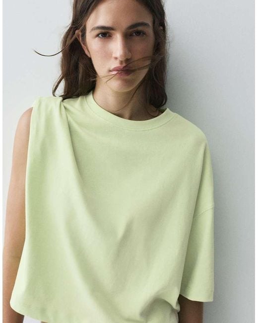Pull&Bear Green Boxy-fit Short Sleeve T-shirt