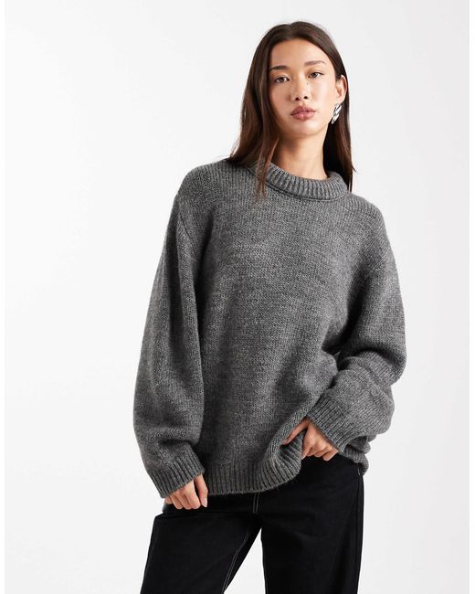 Pull col rembourré - anthracite ASOS en coloris Gray