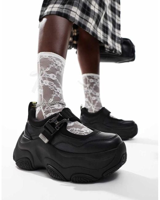 Buffalo Black Prowler Ballerina Shoe