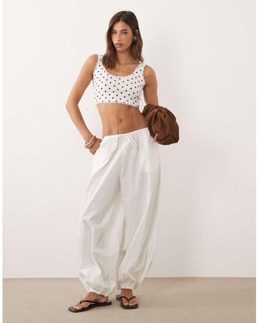 Miss Selfridge Brown Bralet Top With Lace Trim