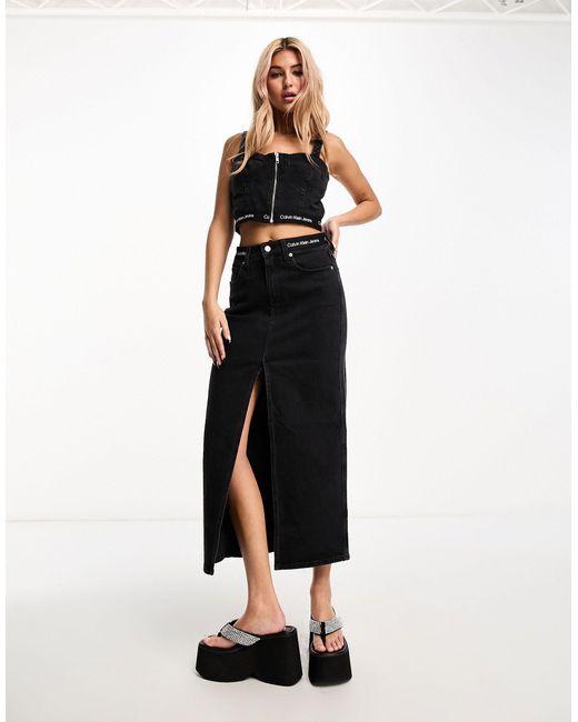 LMTD Skirt - NlfHussa Long - Black » Cheap Shipping