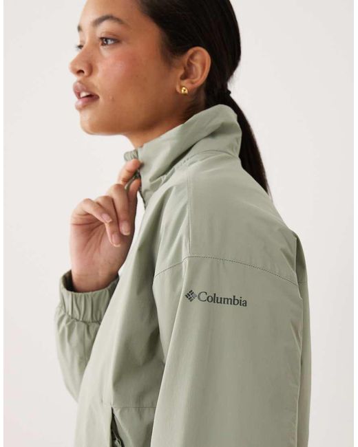 Columbia Green Amazestretch Insulated Bomber Jacket