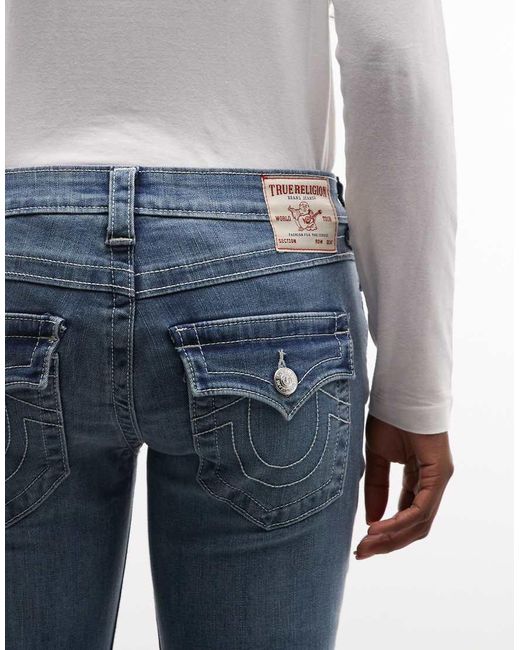 True Religion Blue Joey Low Rise Flare Jeans