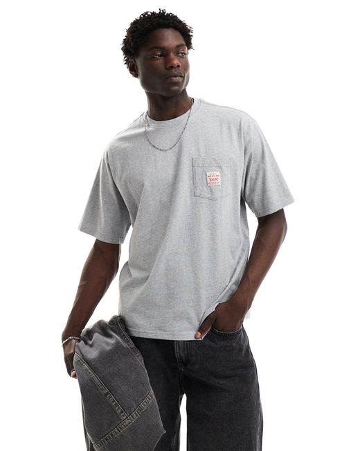 Levi's – workwear – locker geschnittenes t-shirt in Gray für Herren