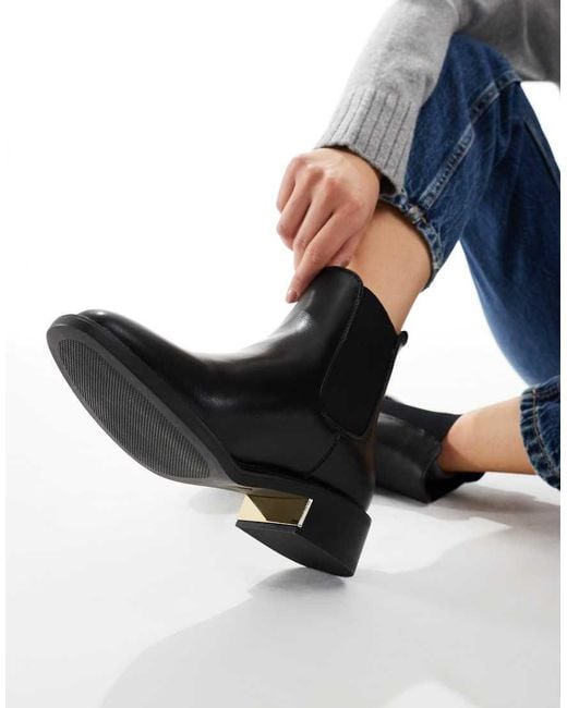 SEQWL Black Latte Refined Chelsea Boots
