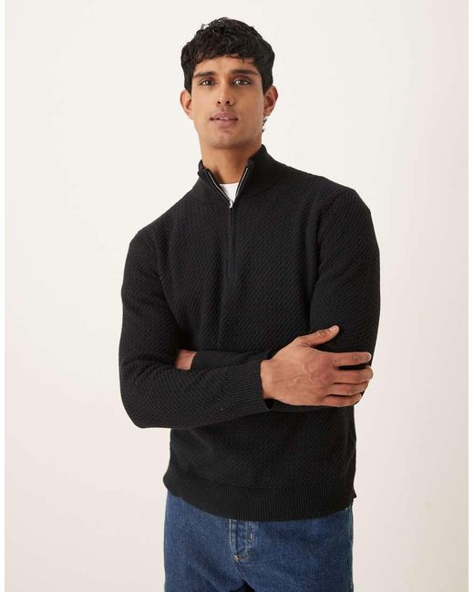 Abercrombie & Fitch Black Quarter Zip Jumper for men