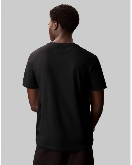 Pack De 2 Camisetas De Color Blanco Y Negro Con Parche De Calvin Klein de hombre de color Black