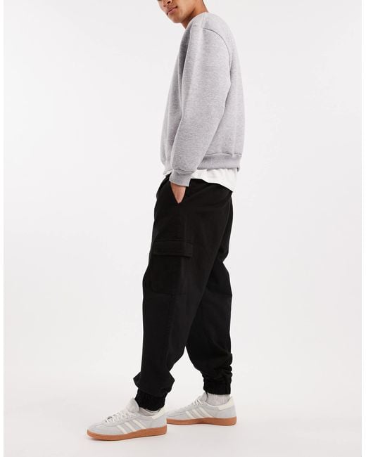 ASOS – schmal zulaufende schlupf-cargohose in Gray für Herren