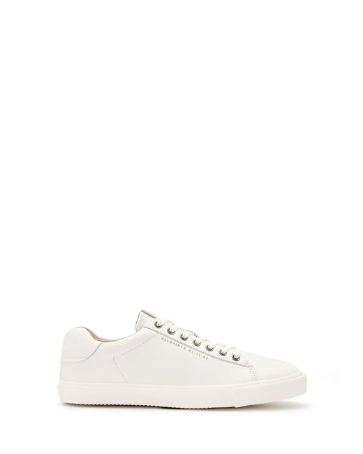 Zapatillas De Deporte Blancas De Caña Baja De Cuero Brody De AllSaints de hombre de color White
