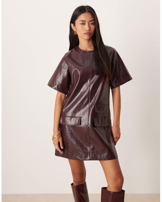 Ghospell Red – louise – minikleid aus kunstleder