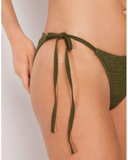Calzedonia Natural Tie Bikini Bottoms Crinkle Waves