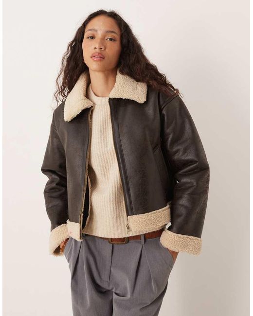 JJXX Black Aviator Cropped Jacket