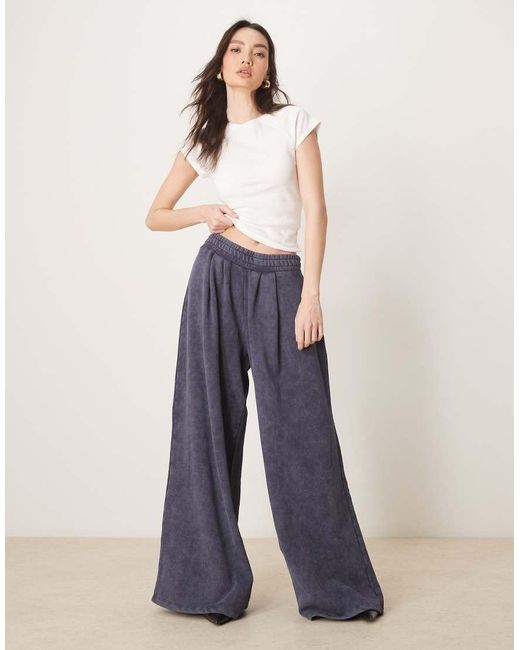 Joggers De Pernera Ancha Extragrande De (Parte De Un Conjunto)-Gris ASOS de color Blue