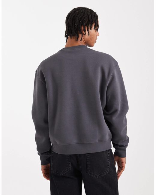 ASOS – essentials – kastiges relaxed-fit-sweatshirt in Gray für Herren