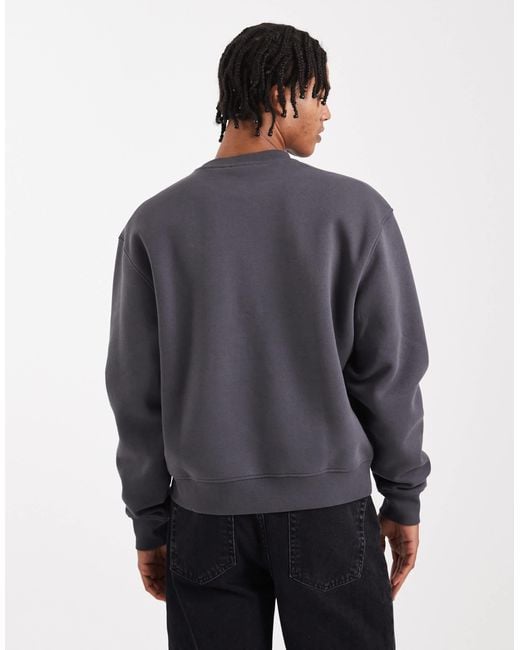 ASOS Gray Essentials Boxy Relaxed Sweatshirt for men