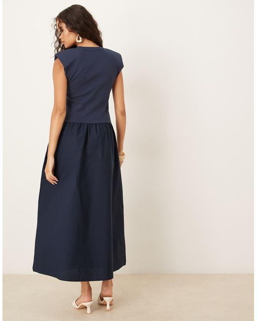 Mango Blue Sleeveless Knitted Dress