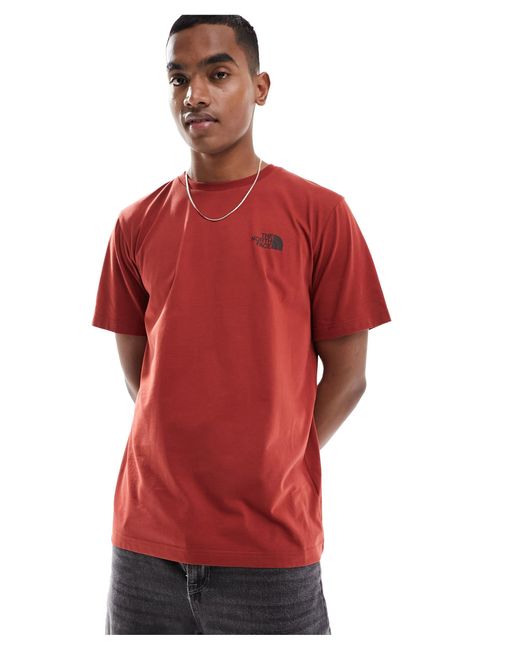 The North Face Red Simple Dome Logo T-shirt for men
