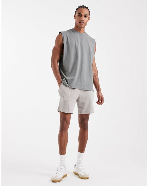 ASOS – basic-tanktop in Gray für Herren