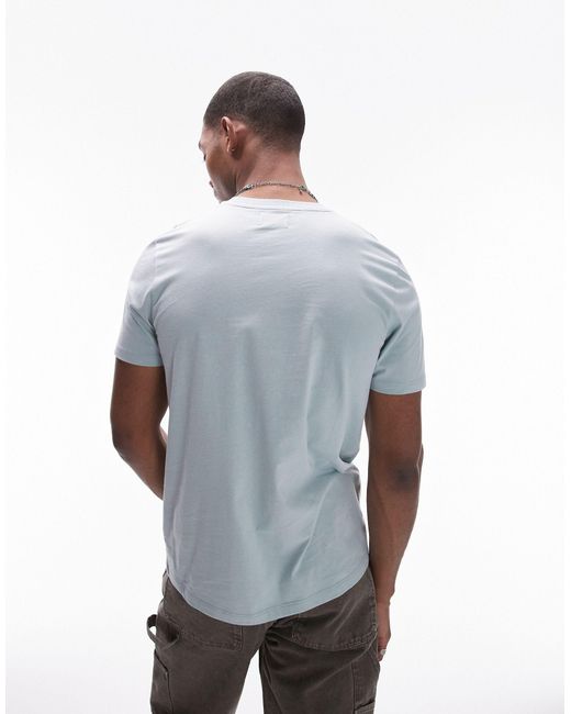 T-shirt classica chiaro di Topman in Gray da Uomo