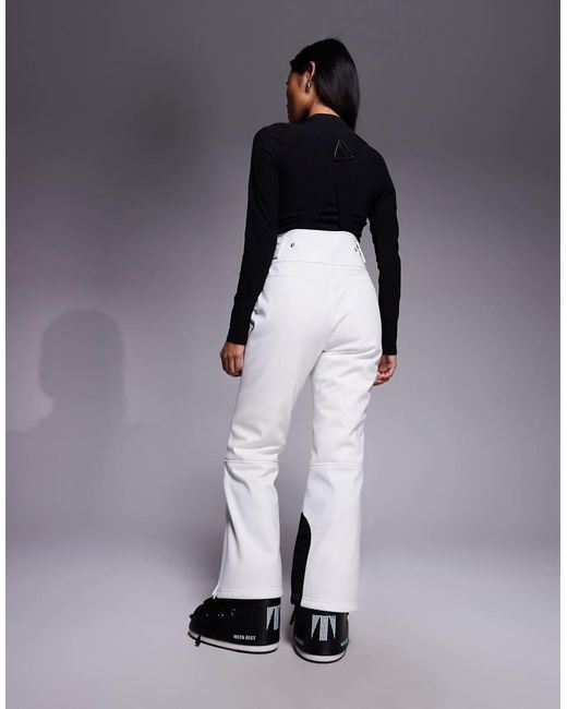 ASOS 4505 Ski & Snow White Asos 4505 Petite Ski Soft Shell Water Repellent Kick Flare Ski Trousers
