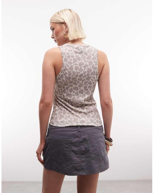 Collusion White Sheer Print Vest